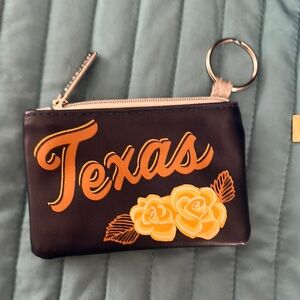 Texas Black Pouch with Yellow Rose Design